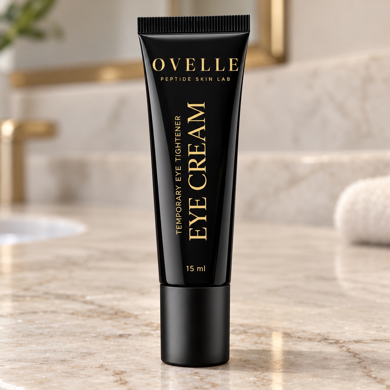 OVELLE Eye Cream, temporary eye tightener, black tube